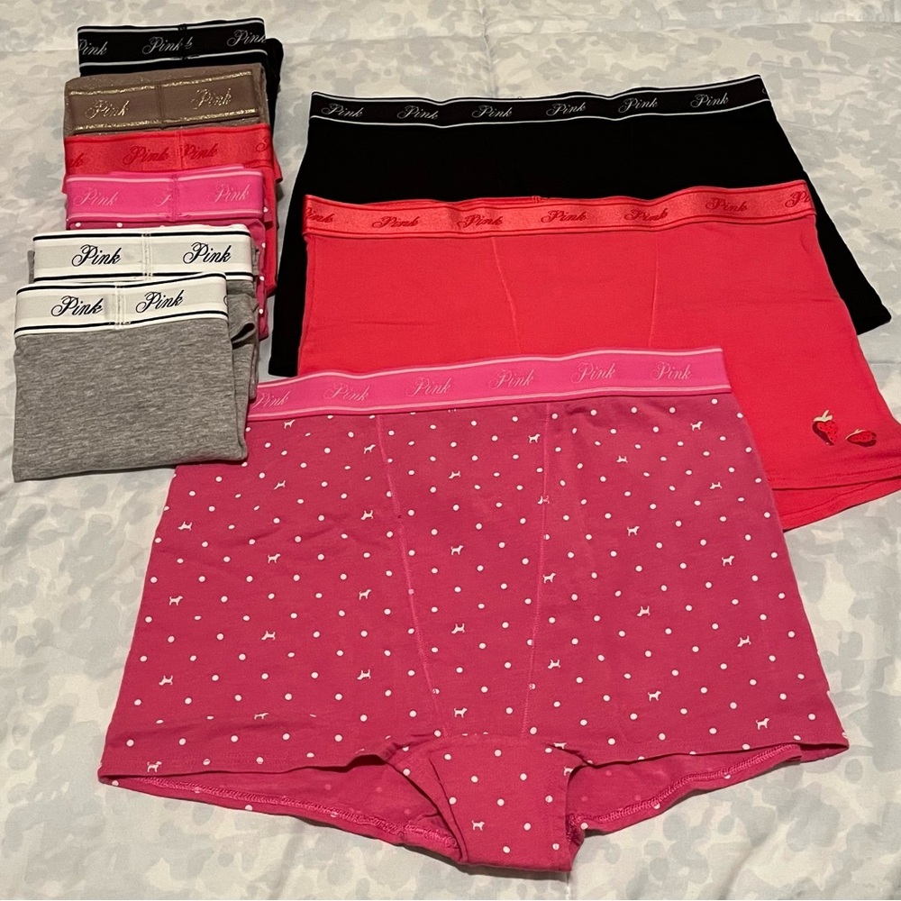 PINK Victoria's Secret High Rise Boy Shorts — Bundle of 10